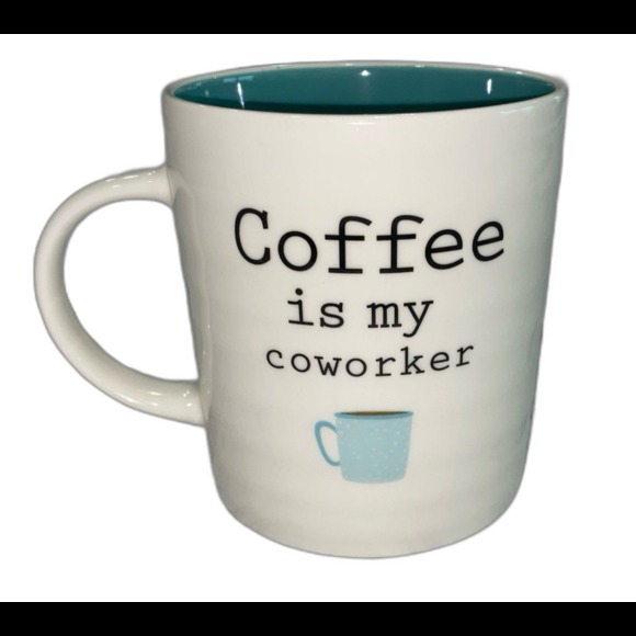 “Coffee is my coworker” 20 oz. Graphic Ceramic Coffee Mug. LNWOT - Picture 3 of 9